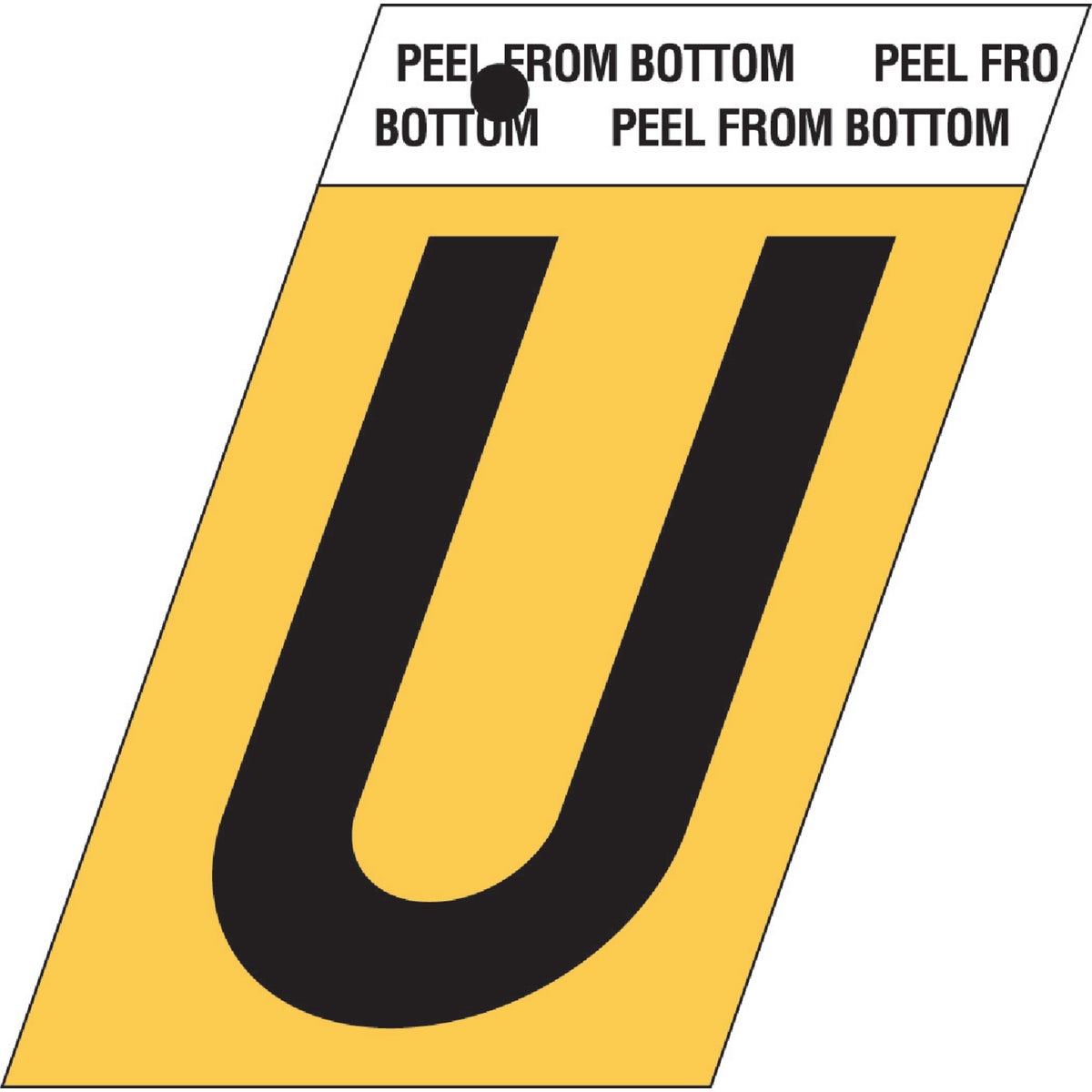 1-1/2"GOLD ALUM LETTER U - GR-10/U by Hy Ko Prods Co