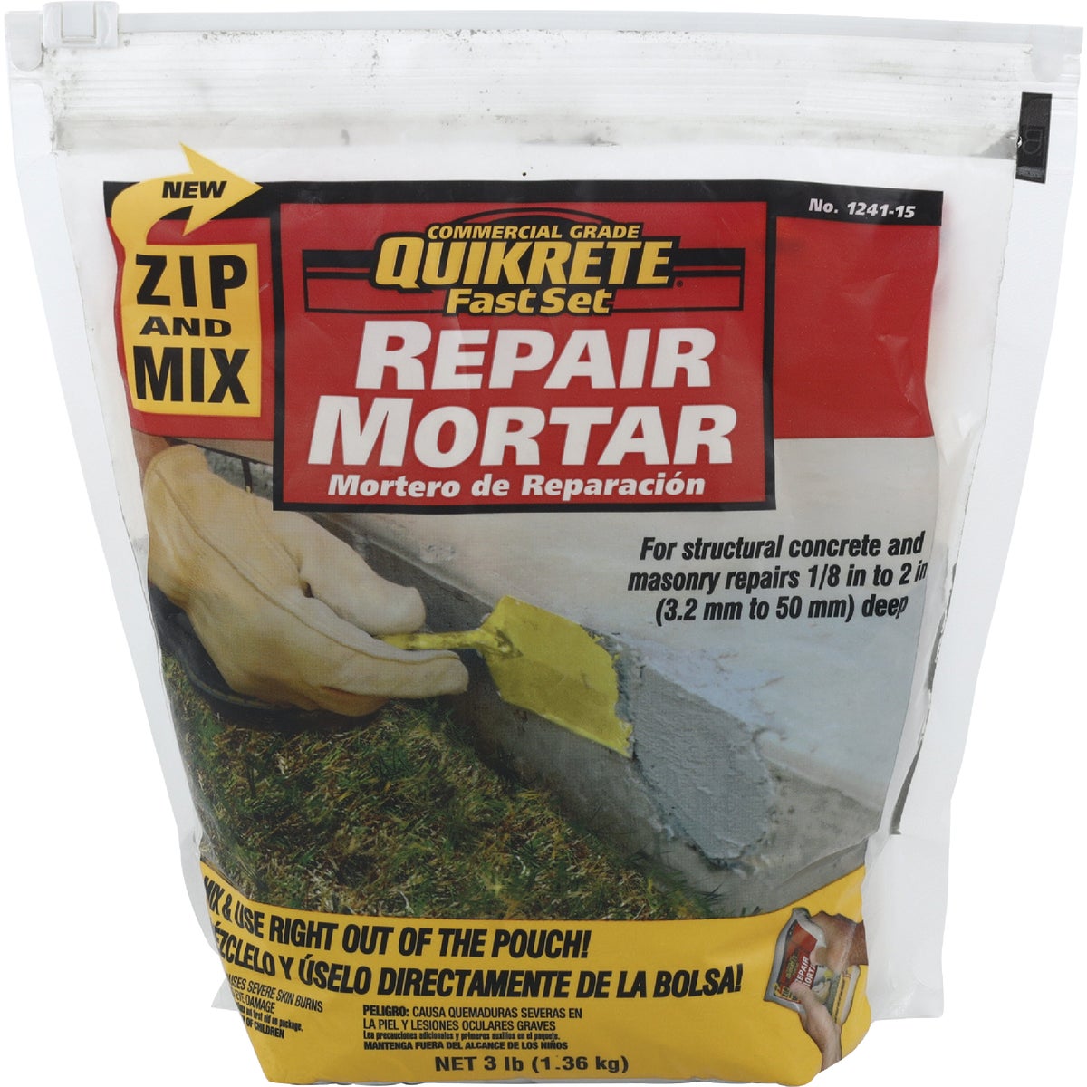 3LB ZIP &amp; MIX RPR MORTAR - 1241-15 by Quikrete Co