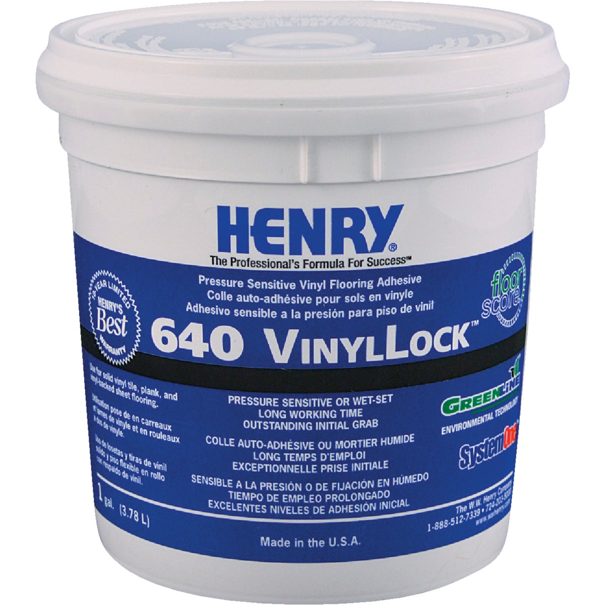 GL VNYL LOCK PS ADHESIVE - 12176 by Henry W W Company