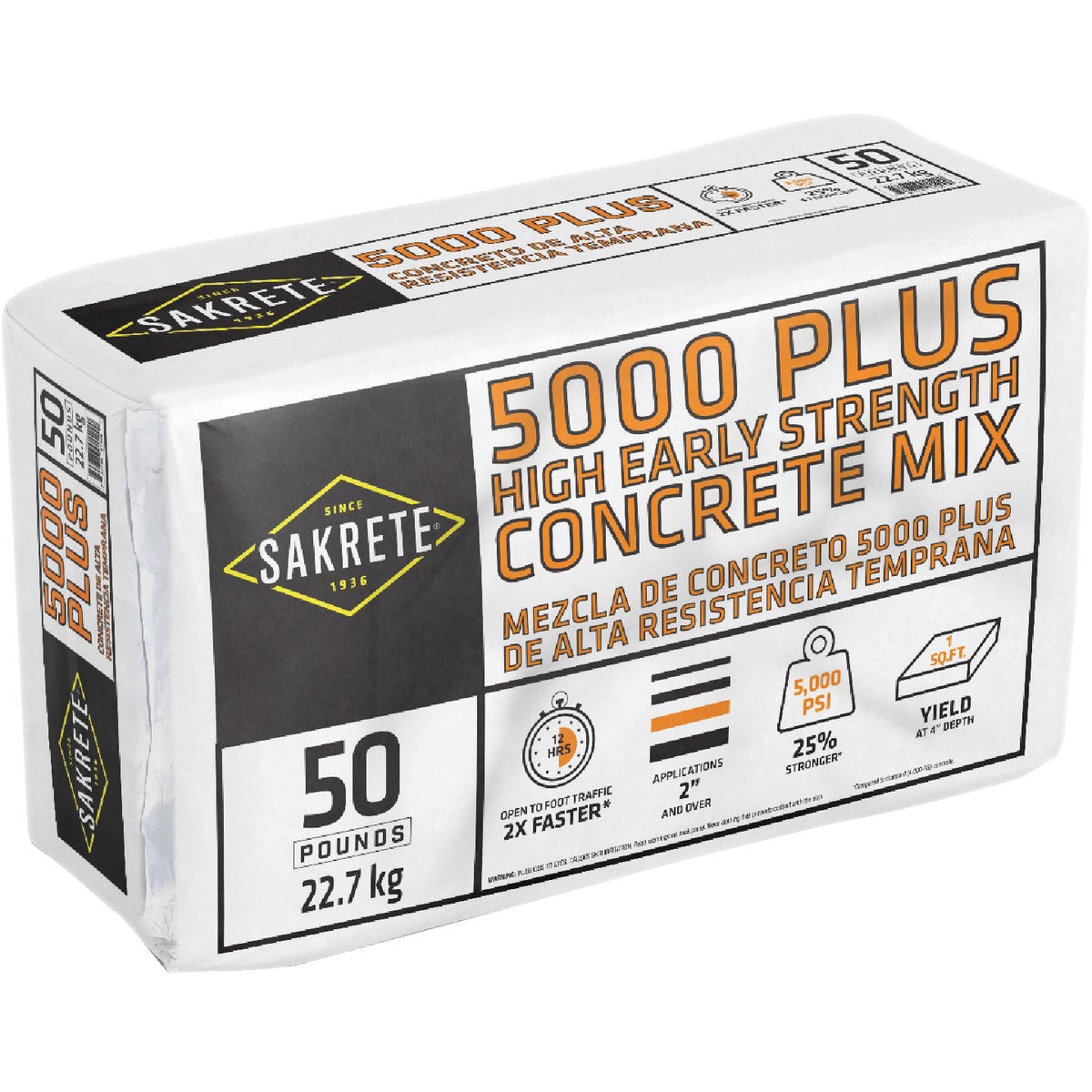 80LB 5000 CONCRETE MIX - 65200370 by Sakrete Central LLC