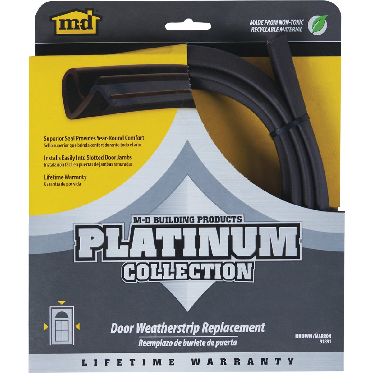 84" BRN WTHSTP DOOR SEAL - 91891 by M D Building Prod