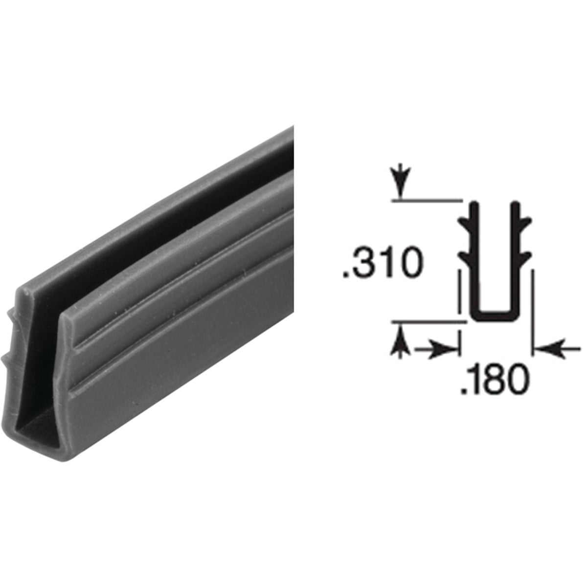 17/64X7/32X200 U-CHANNEL - P7738 by Prime Line Products