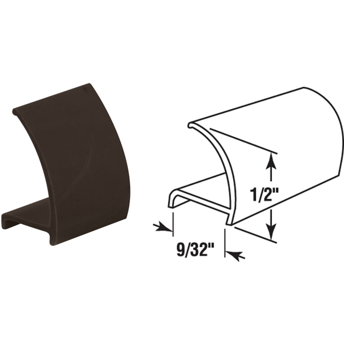 72" BROWN RIGID SPLINE - P8205 by Prime Line Products