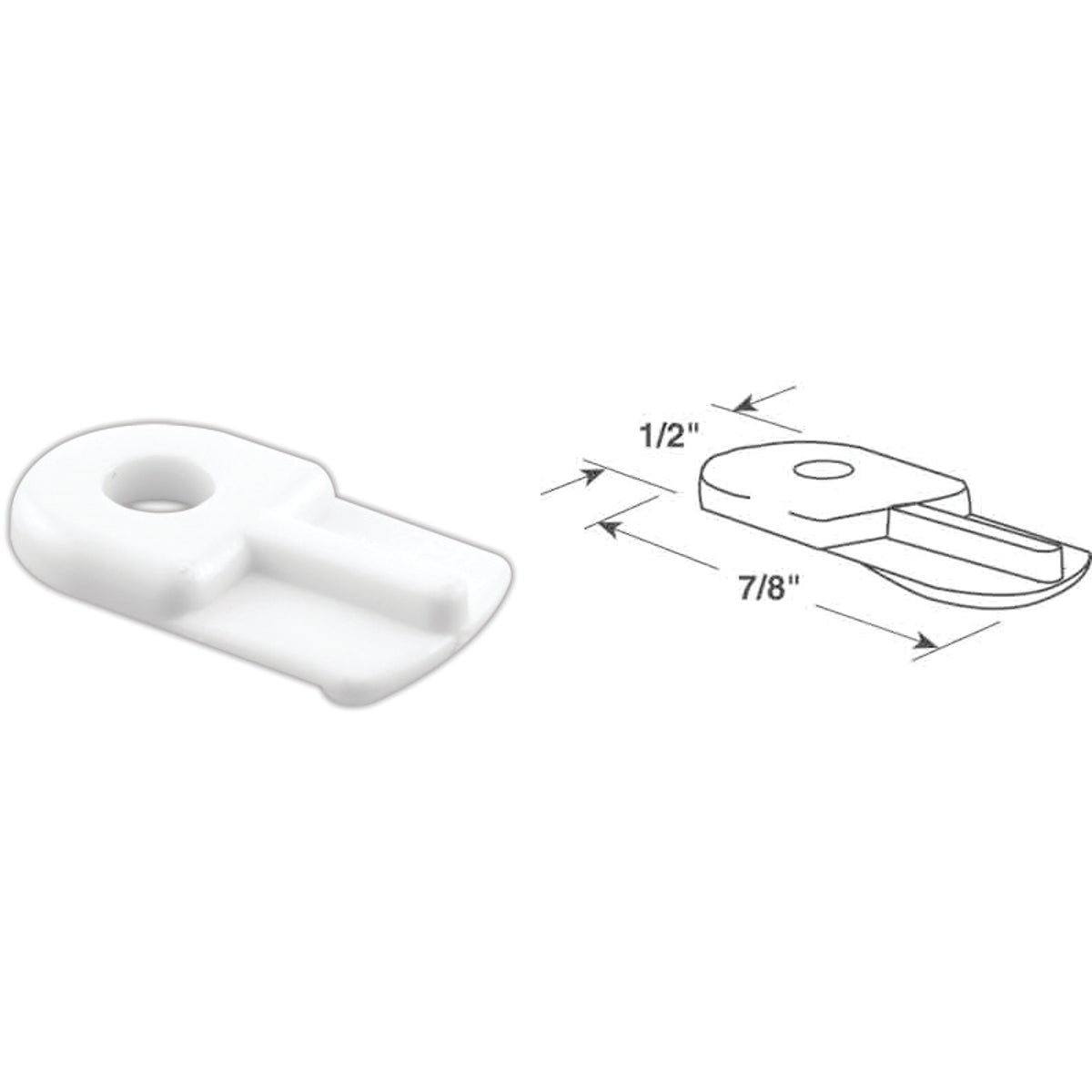 12PK WHT NYLON TURN CLIP - PL7738 by Prime Line Products