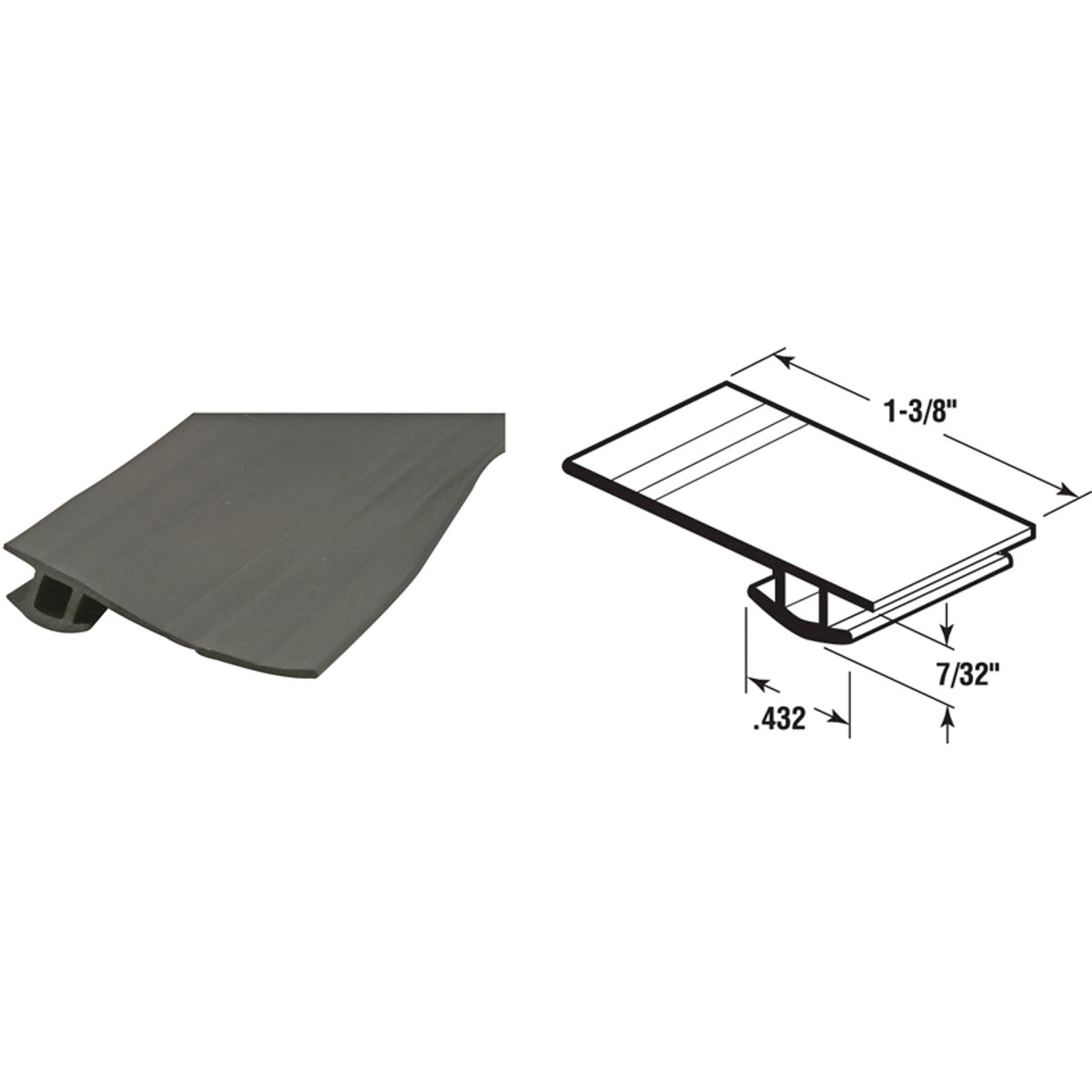 7/16X84BLK VNL BUG STRIP - PL14696 by Prime Line Products