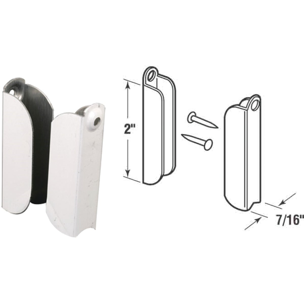 7/16"WHT ALUM TOP HANGER