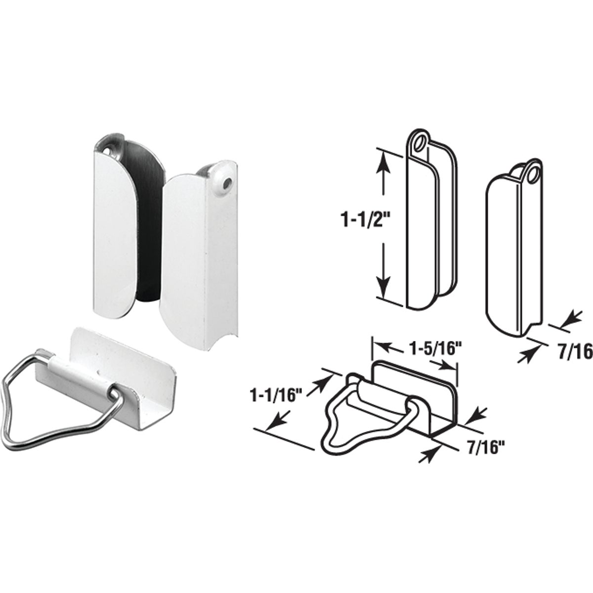 7/16"wht Scn Fm Fastener - PL7847 by Prime Line Products