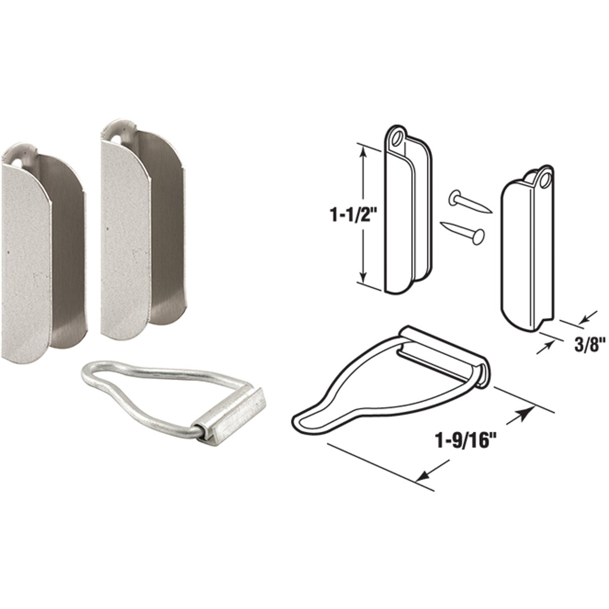 2PK 3/8" ML LATCH HANGER - PL8101 by Prime Line Products