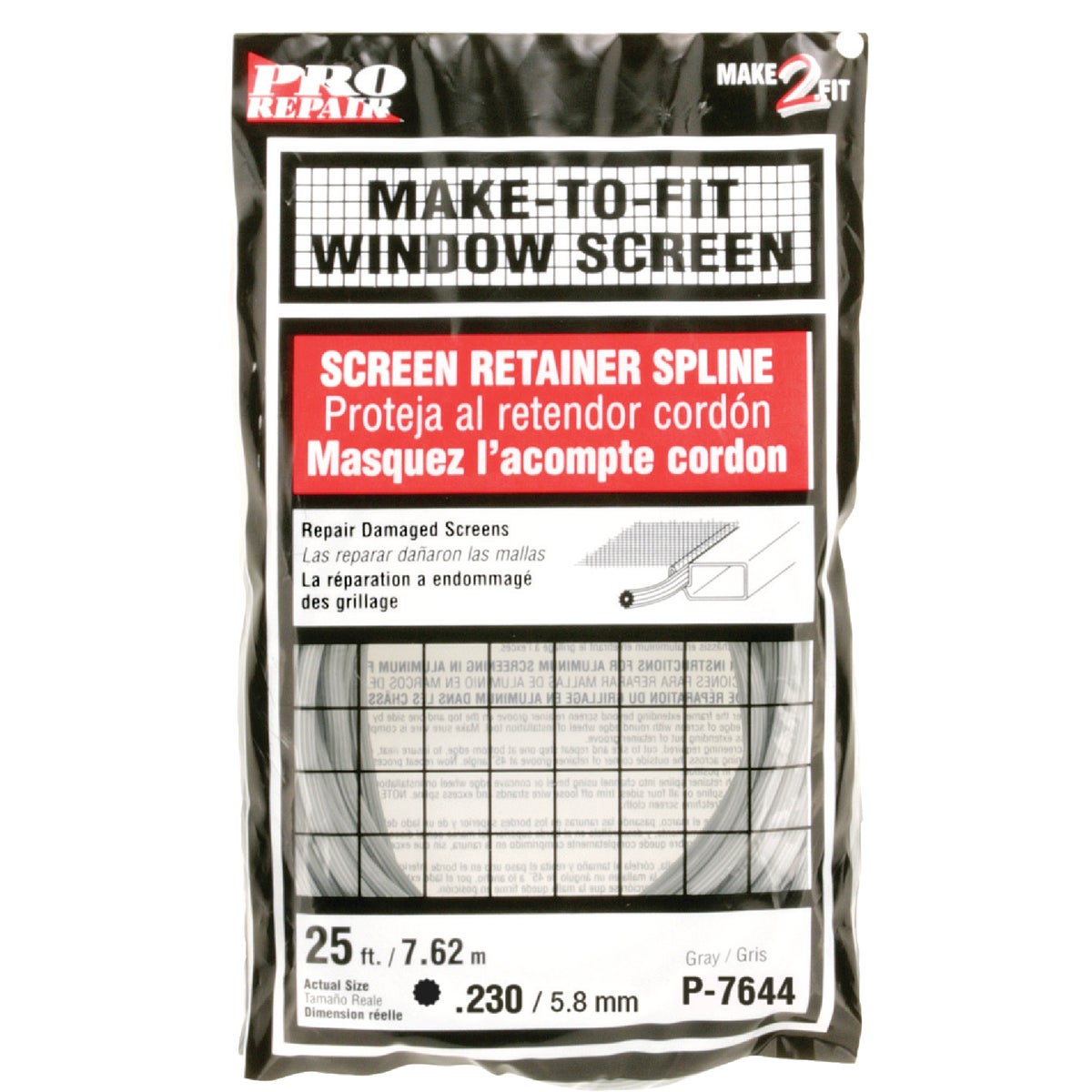 .230X25' SCREEN SPLINE - P7644 by Prime Line Products