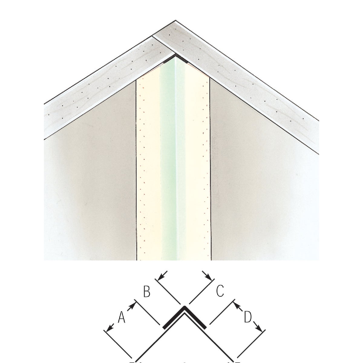 8' 90D IS CORNER BEAD - B2 by U S Gypsum