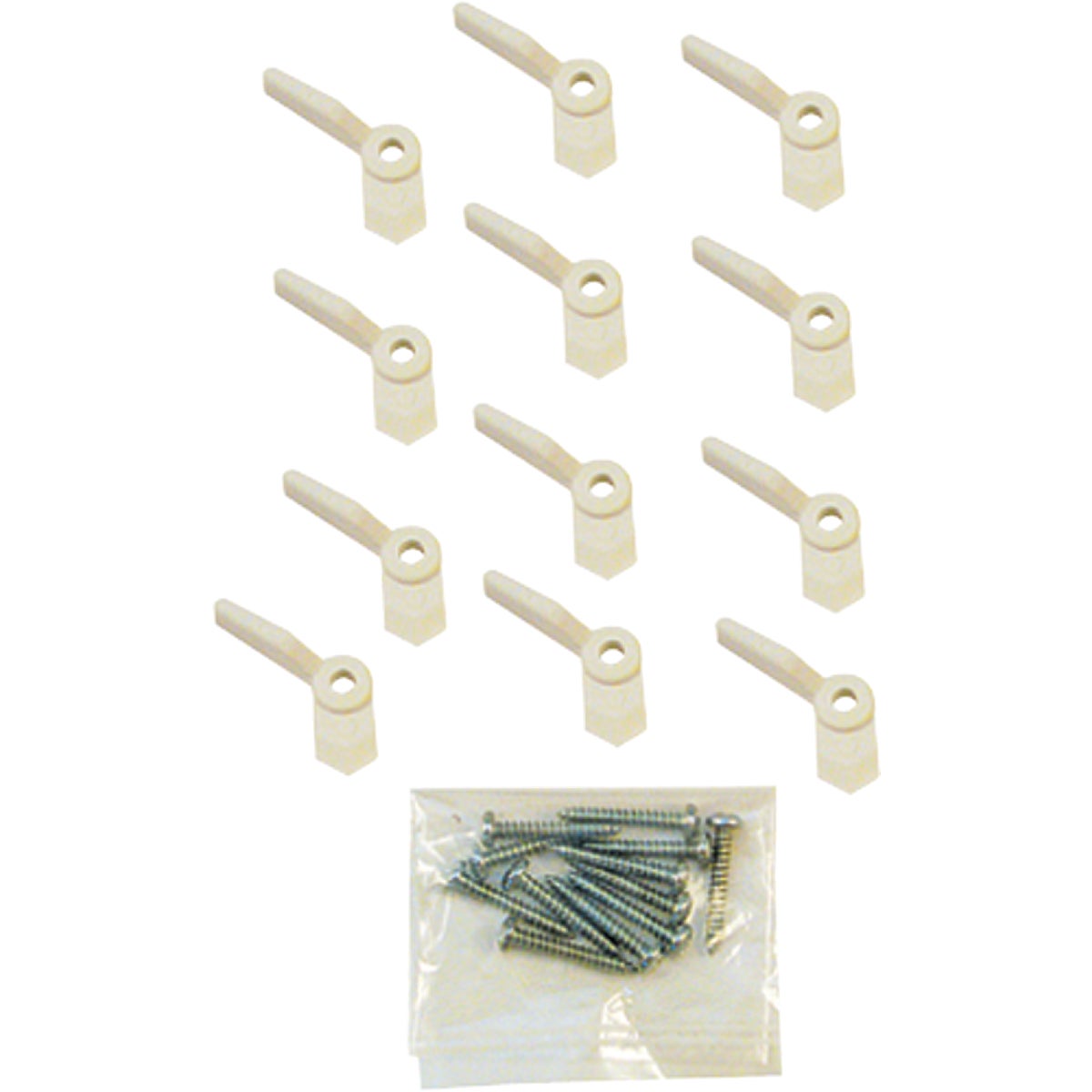 12PK WHT NYL TURN BUTTON - PL7920 by Prime Line Products