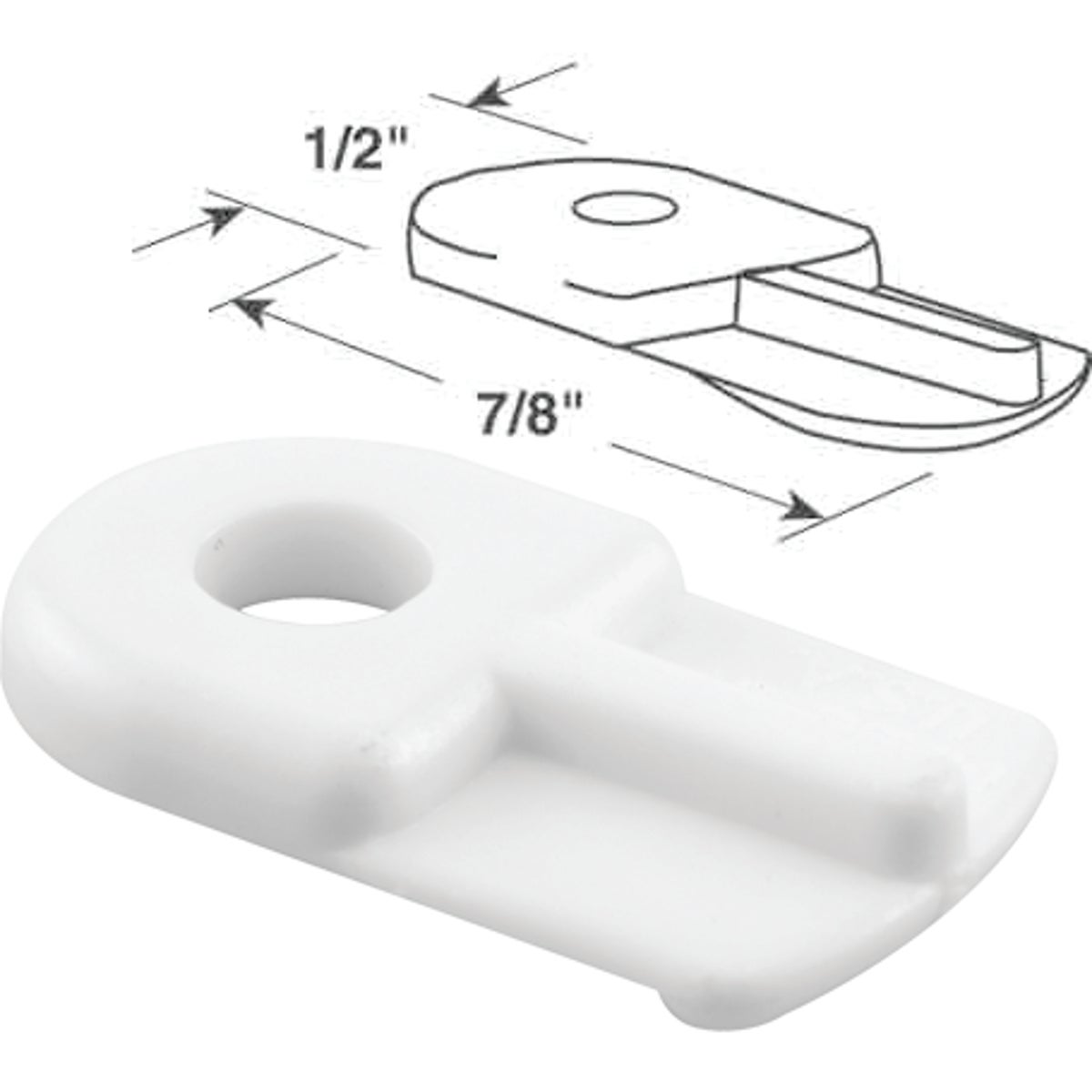 25PK WHT TURN BUTTON - PL14518 by Prime Line Products
