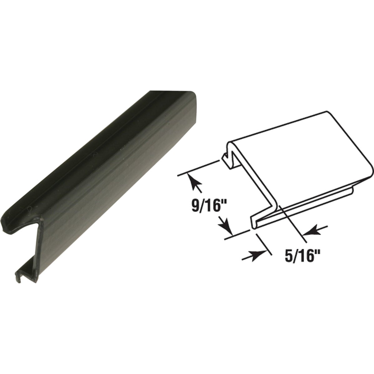 72" BLK RIGID SPLINE - P7813 by Prime Line Products