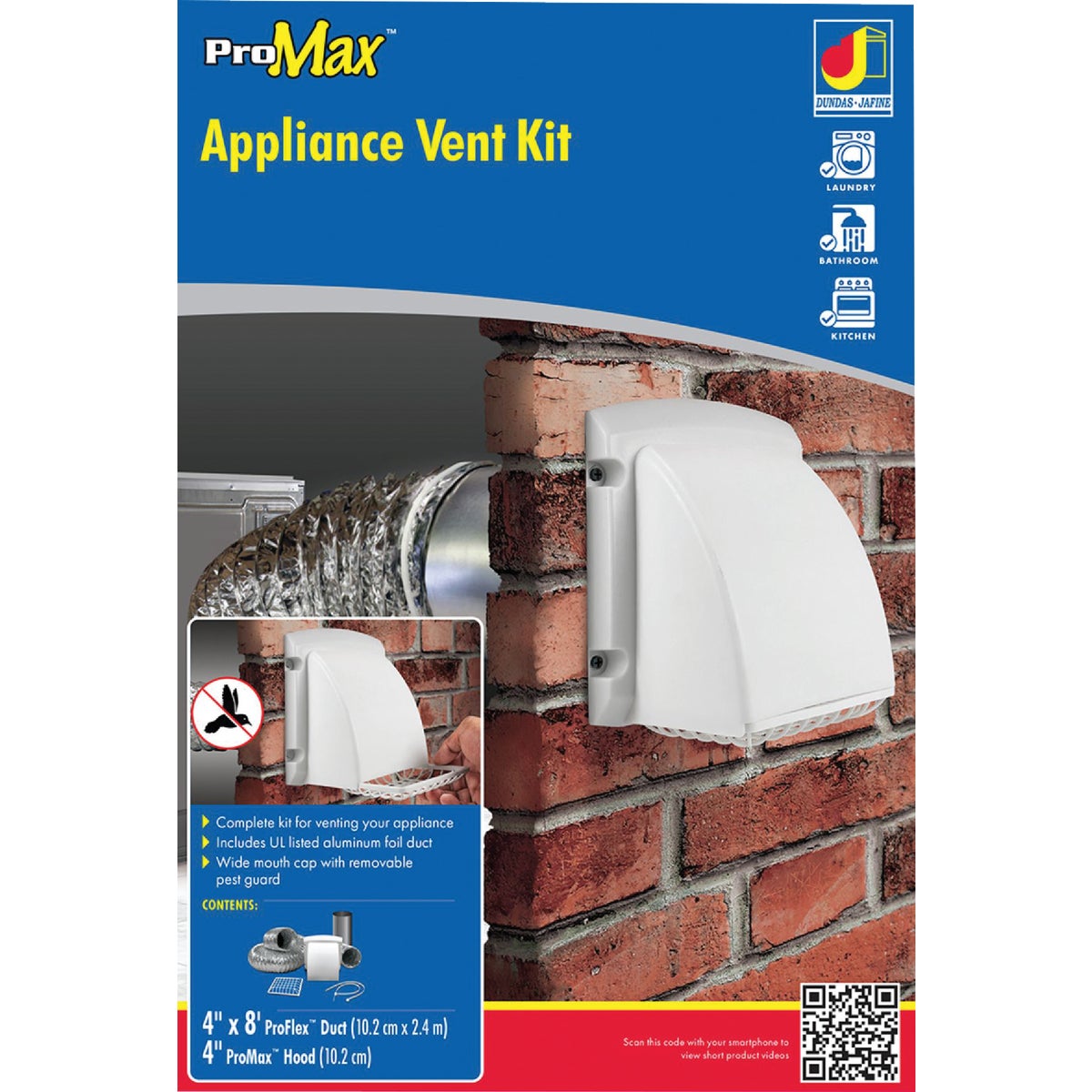 WHT PROMAX DRYR VENT KIT - TD48PMKZW by Dundas Jafine