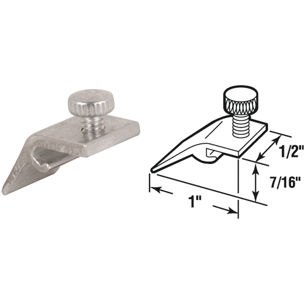 7/16X1/2X15/16DOOR CLIP - PL7949 by Prime Line Products