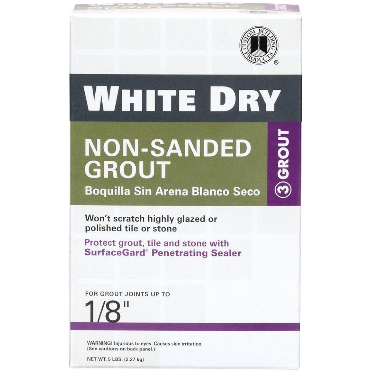 5LB WHITE TILE GROUT - WDG5-4 by Custom Building Prod