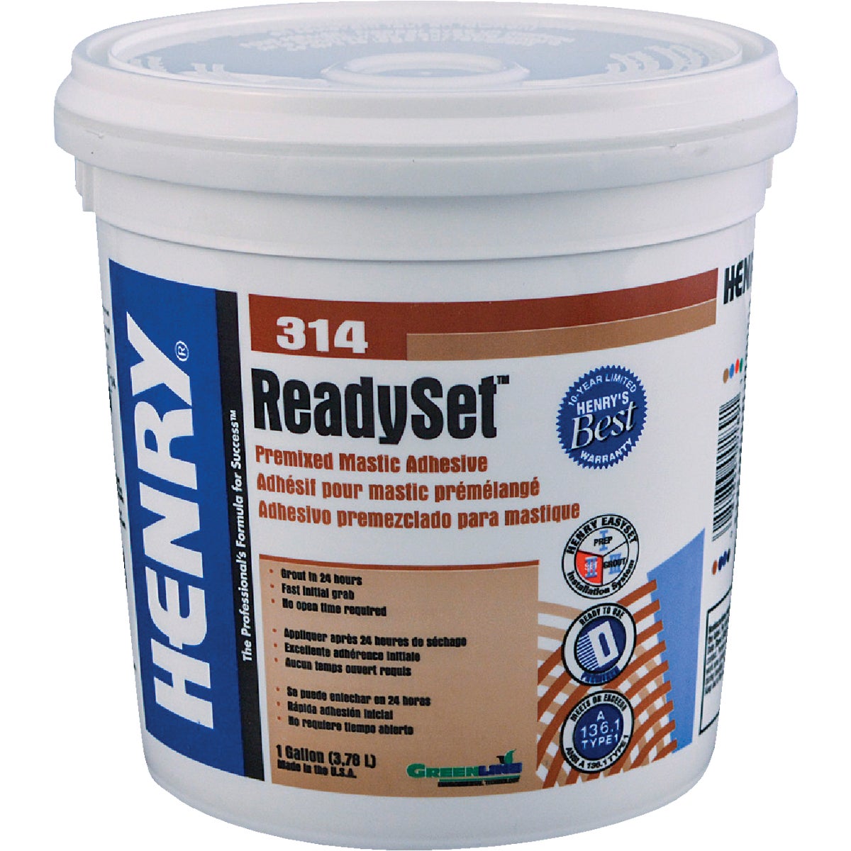 GL H314 CERAMIC ADHESIVE - 12256 by Henry W W Company