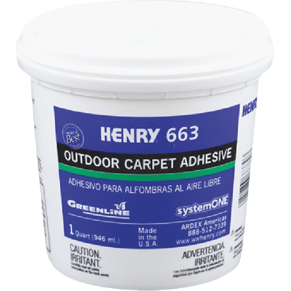 QT H663 OD CRPT ADHESIVE - 12183 by Henry W W Company