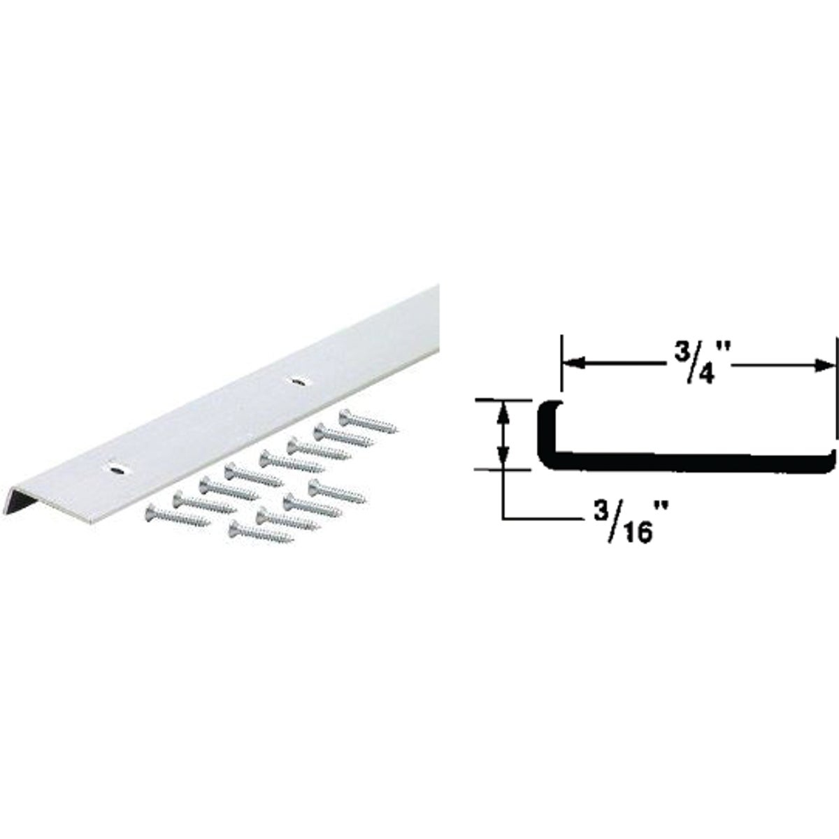 3/4"X8' ALUM EDGING - 67371 by M D Building Prod