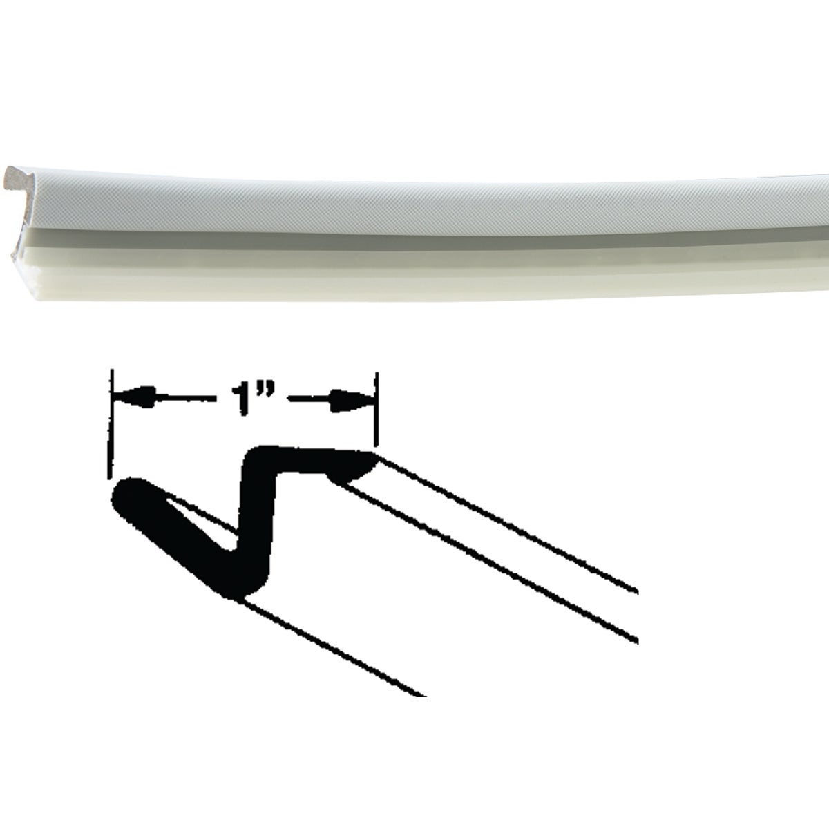 1"X7' WHITE DOOR SEAL - DS7W/25 by Thermwell Prods Co
