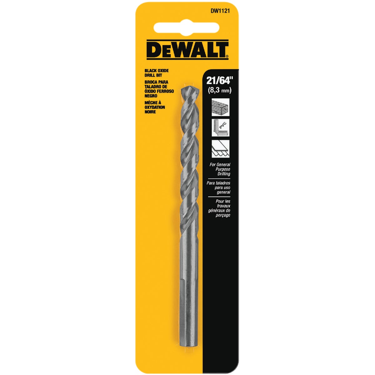 21/64" BLACK OXIDE BIT - DW1121 by DeWalt