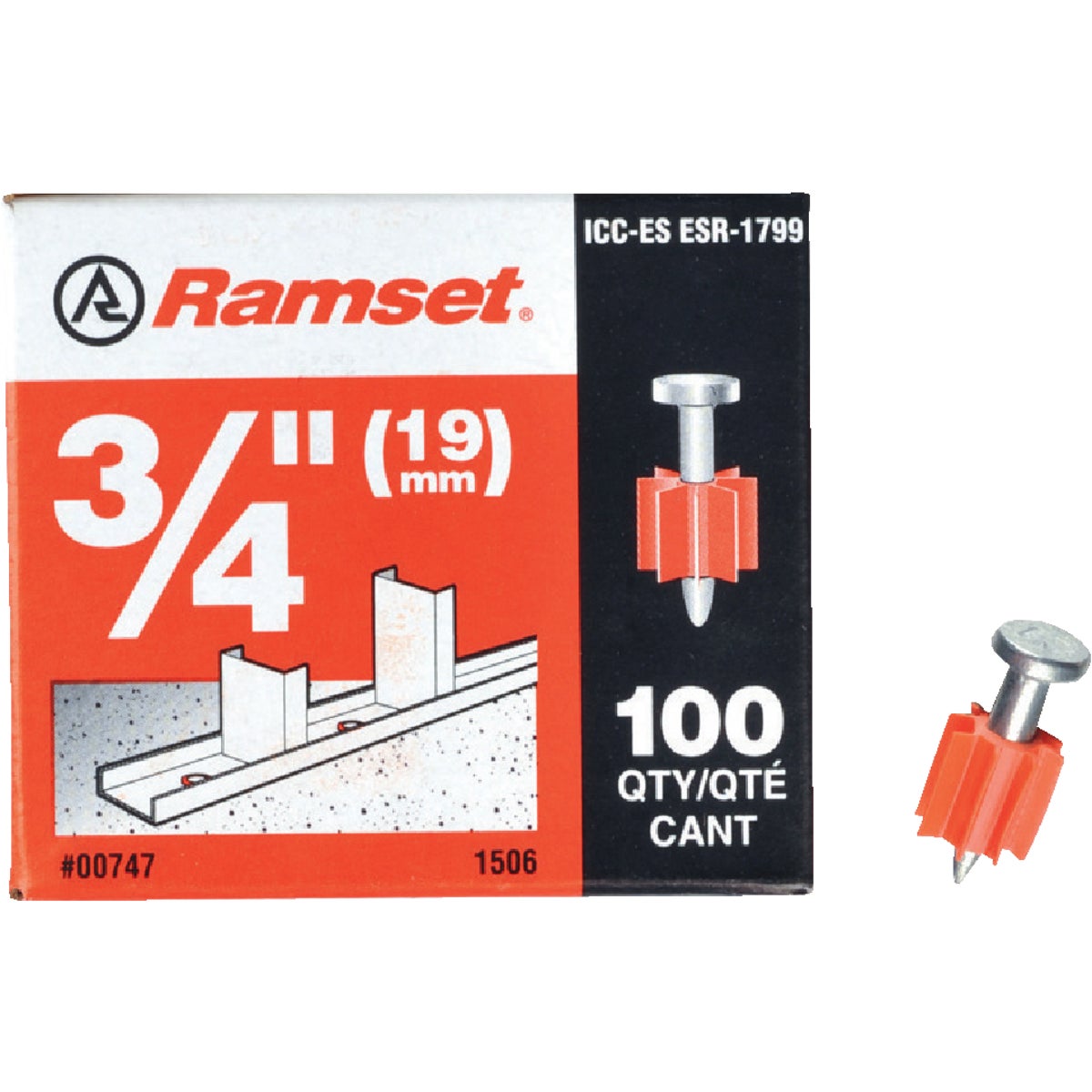 100PK 3/4" FASTENING PIN - 00747 by Itw Brands