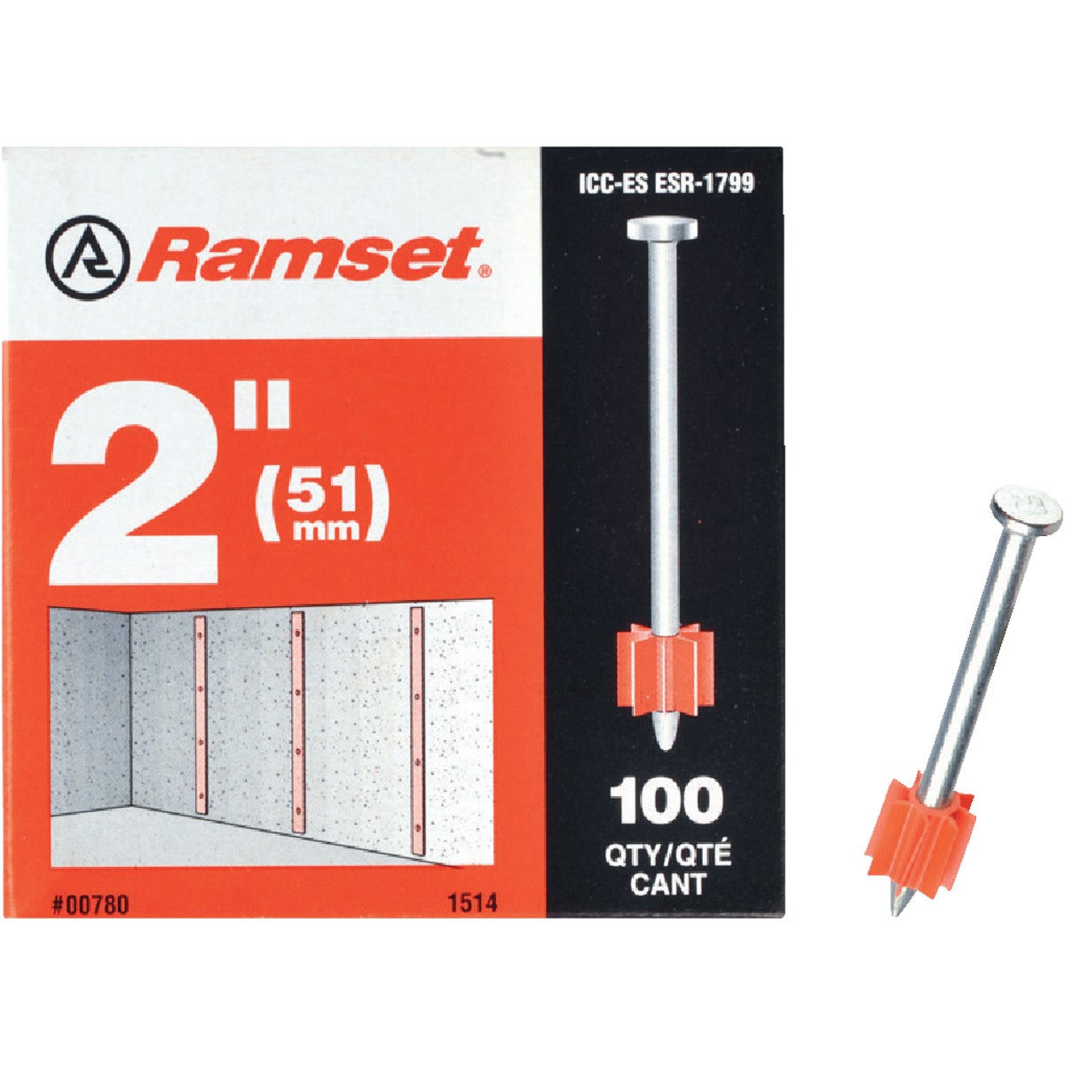 100PK 2" FASTENING PIN - 00780 by Itw Brands