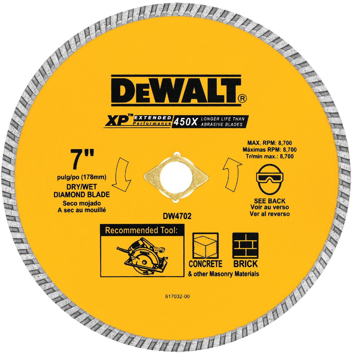 7" DRY CUT DIAMOND WHEEL - DW4702 by DeWalt