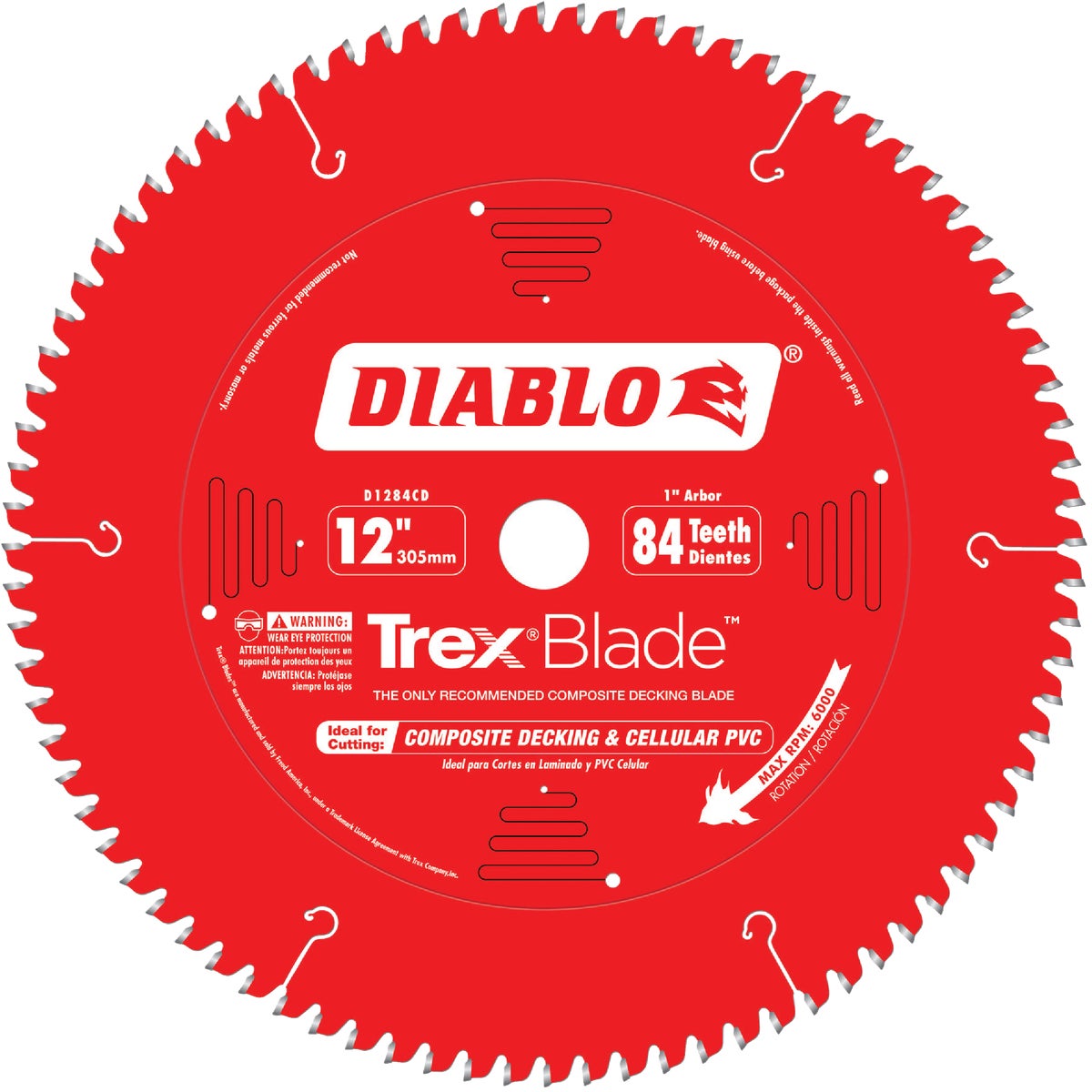 12" 84T COMP DECK BLADE - D1284CD by Freud Inc