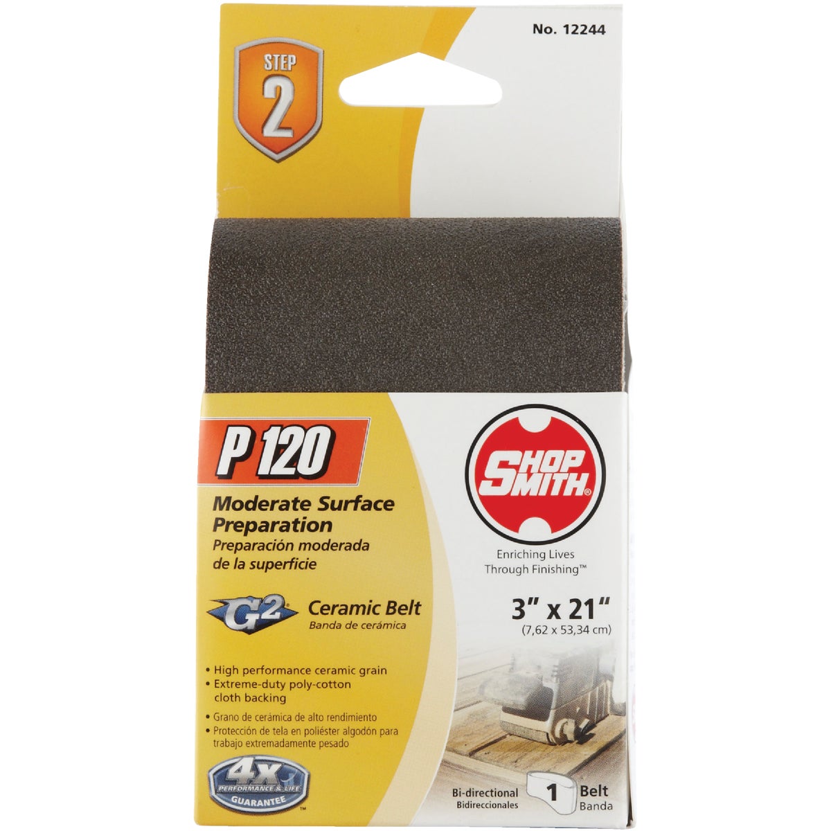3"X21" 120G SANDING BELT - 12244 by Ali Industries Inc