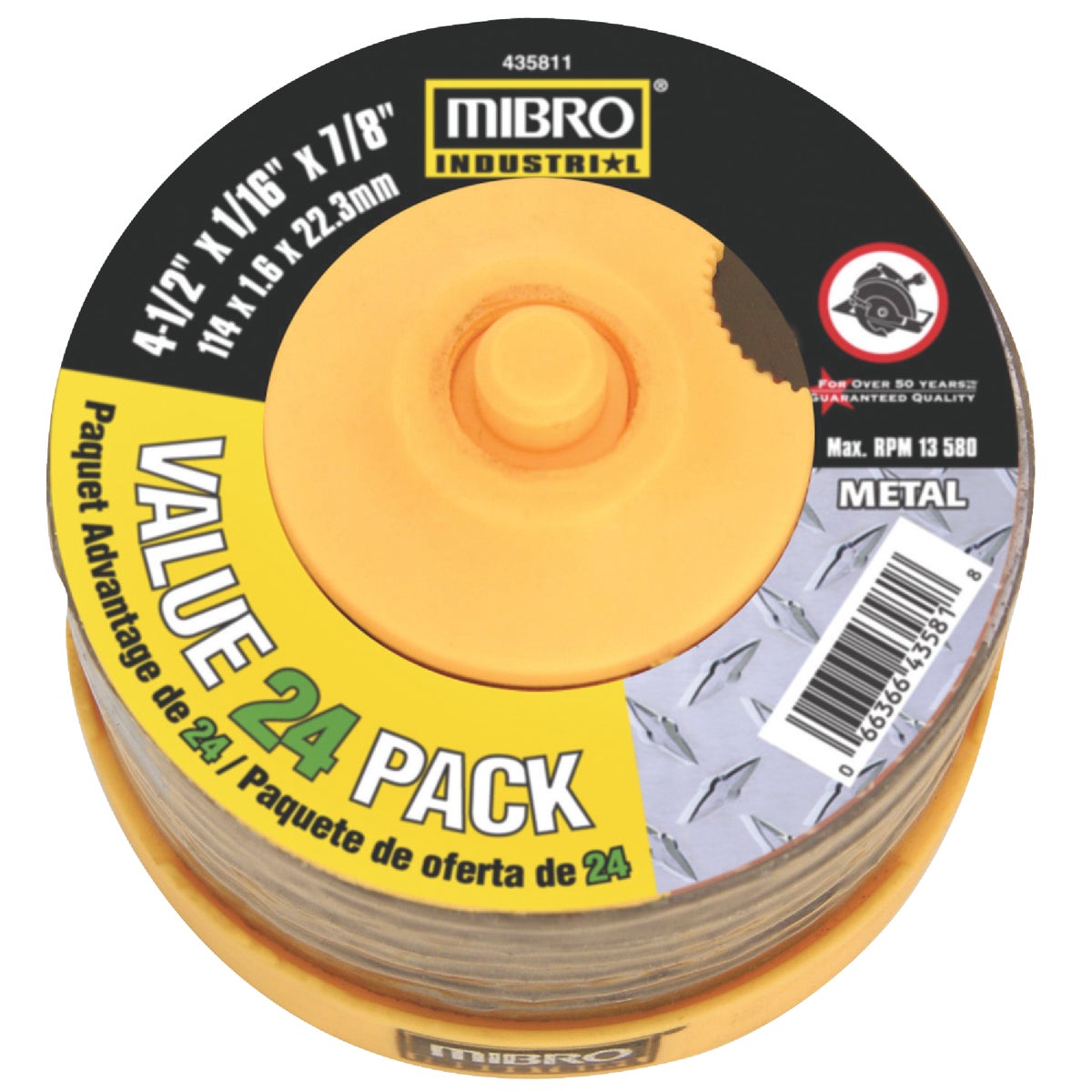 24PC METAL CUTOFF WHEEL - 435811 by Mibro