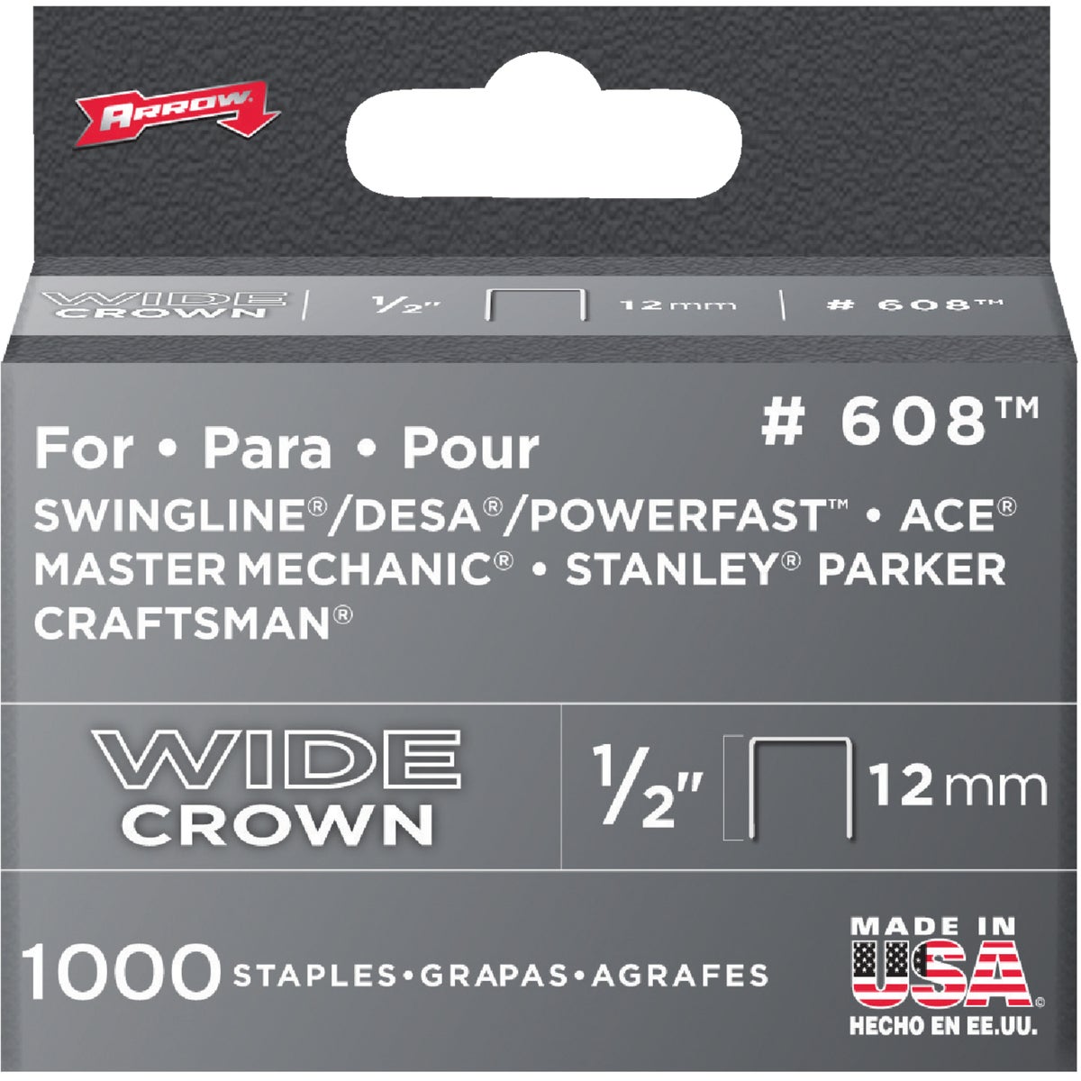 1/2" H/DUTY STAPLE - 60830 by Arrow Fastener Co