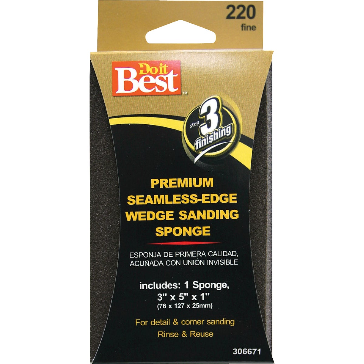220 WEDGE SANDING SPONGE - 306671 by Ali Industries Inc