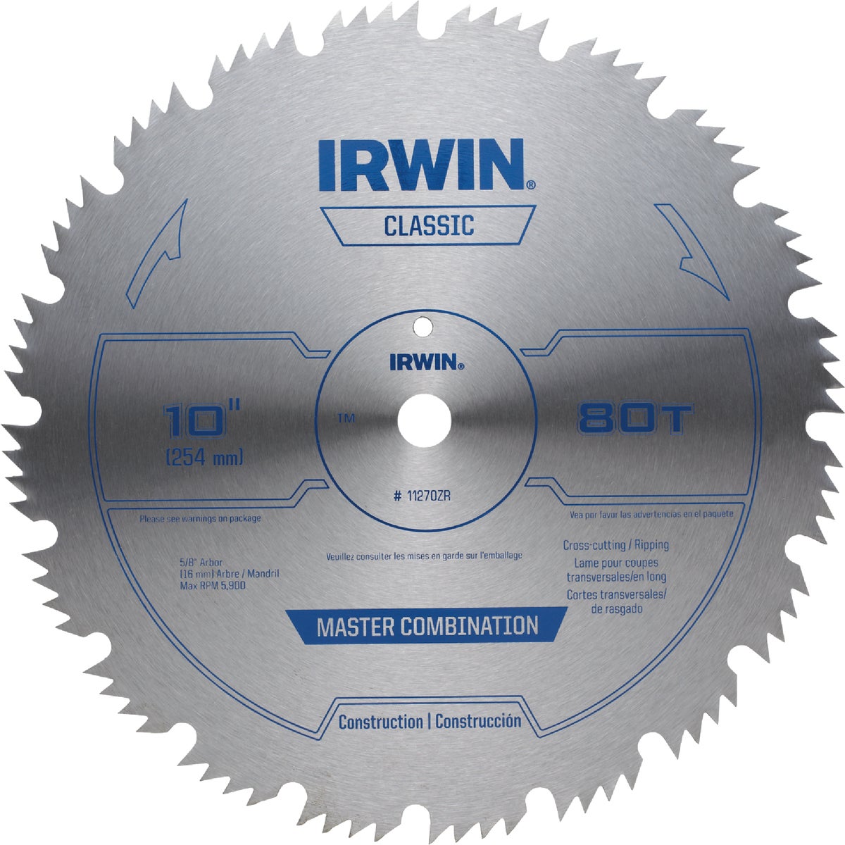 10" 5/8"RND COMBO BLADE - 11270ZR by Irwin Industr Tool