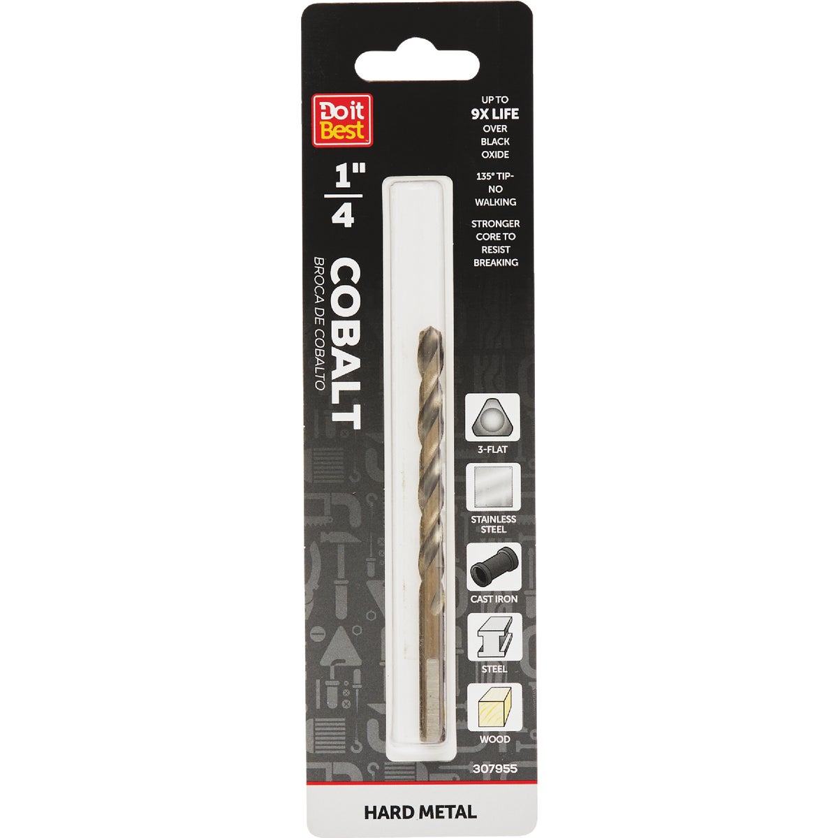 1/4" COBALT DRILL BIT - 249881DB by Mibro/gs