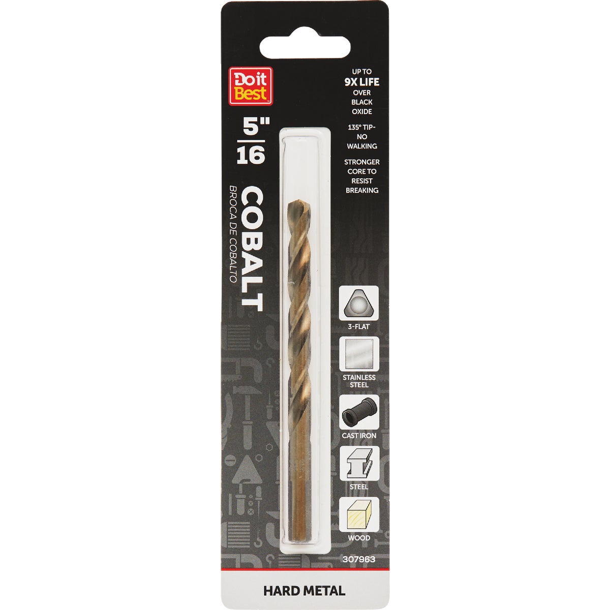 5/16" COBALT DRILL BIT - 250381DB by Mibro/gs
