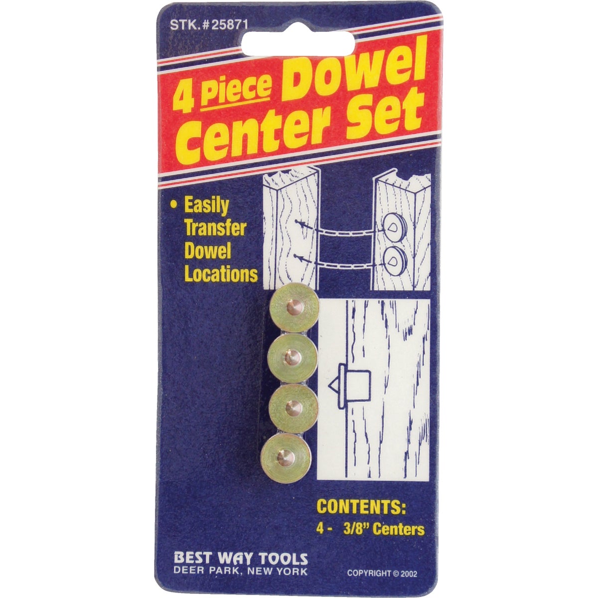 3/8" DOWEL CENTER - 25871 by Bwt Inc