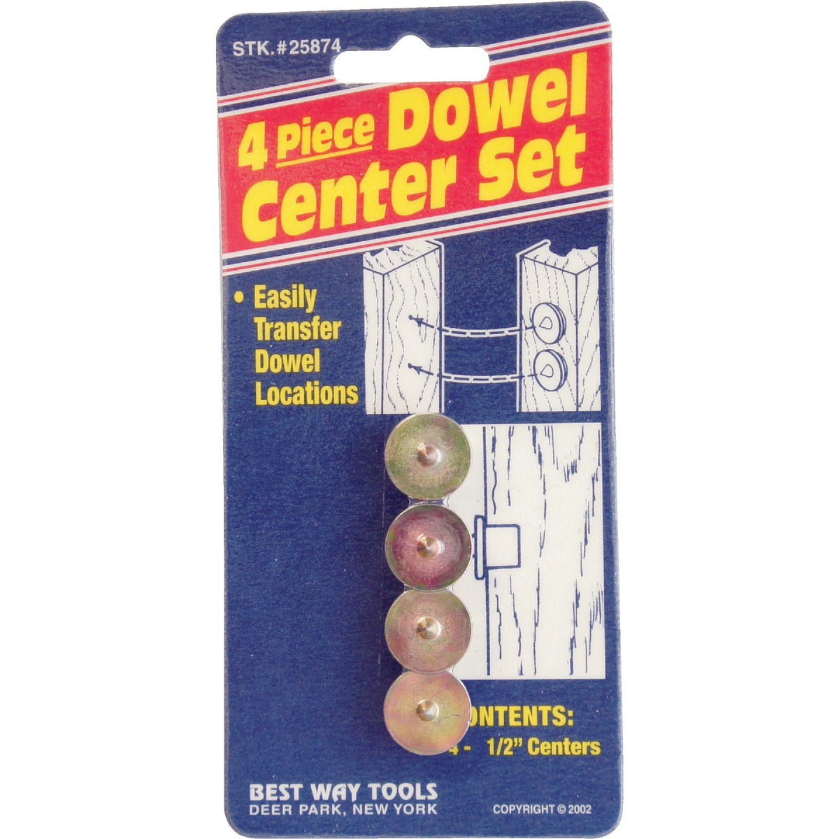 1/2" DOWEL CENTER - 25874 by Bwt Inc