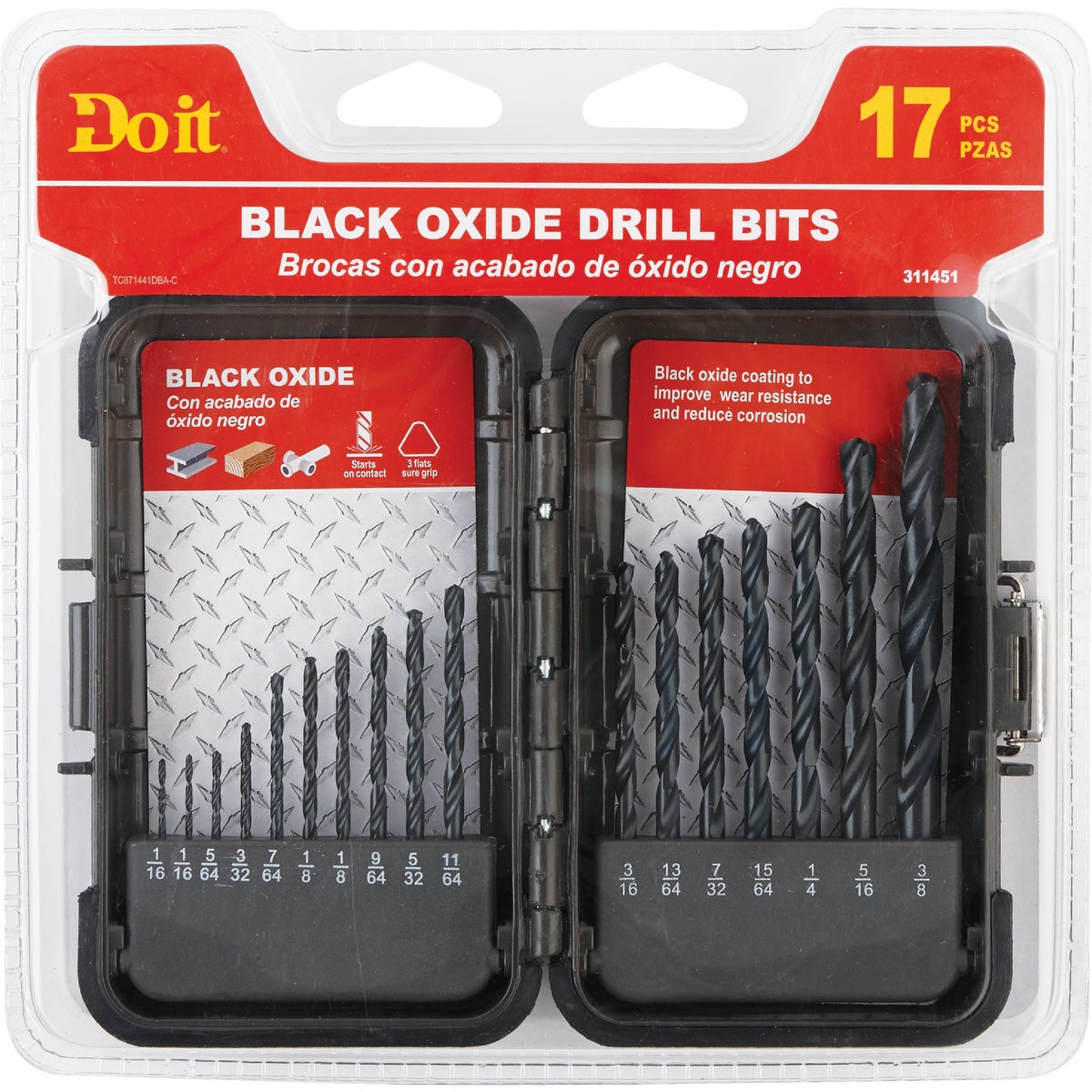 17PC BLACK OXIDE BIT SET - 871441DB by Mibro/gs
