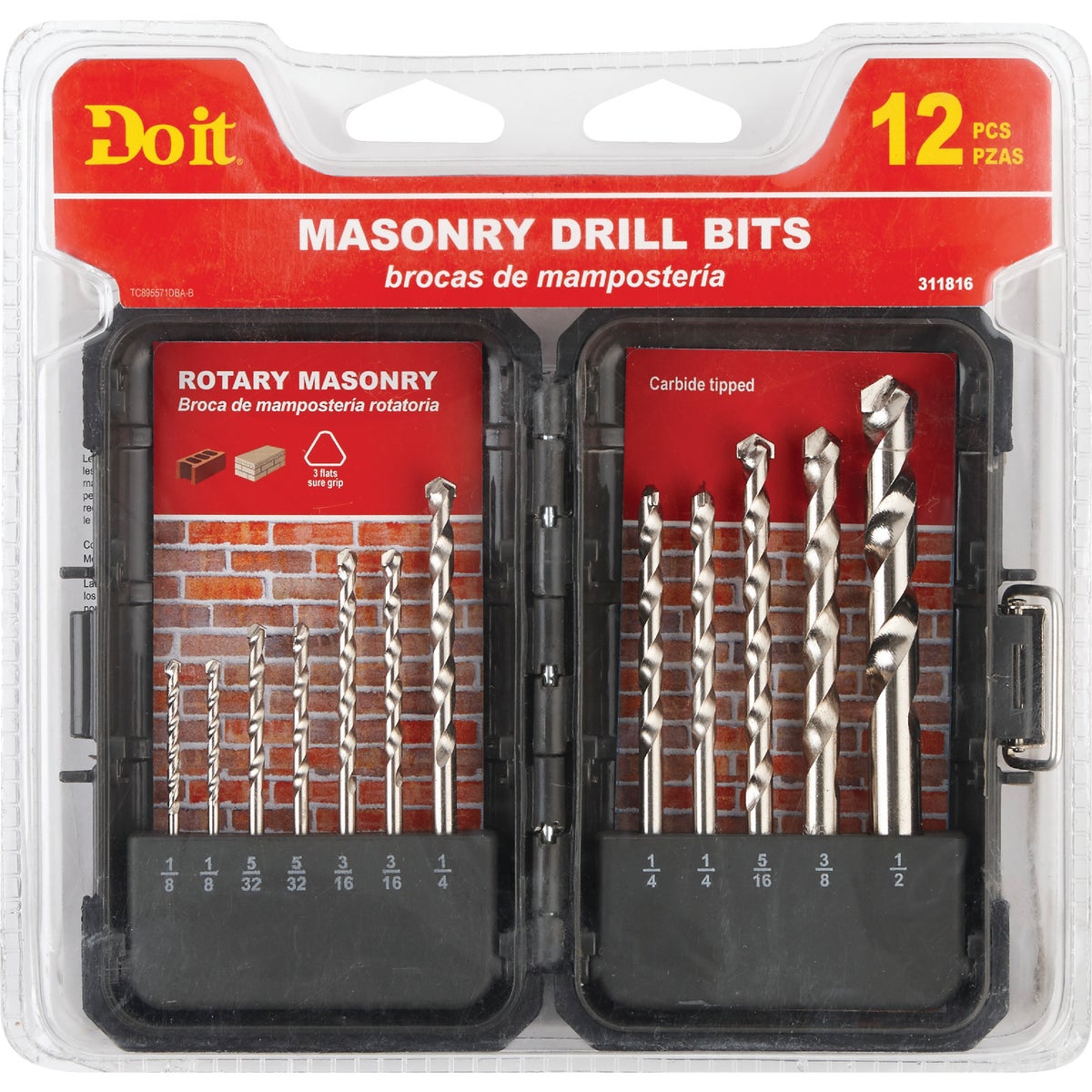 12PC MASONRY BIT SET - 895571DB by Mibro/gs