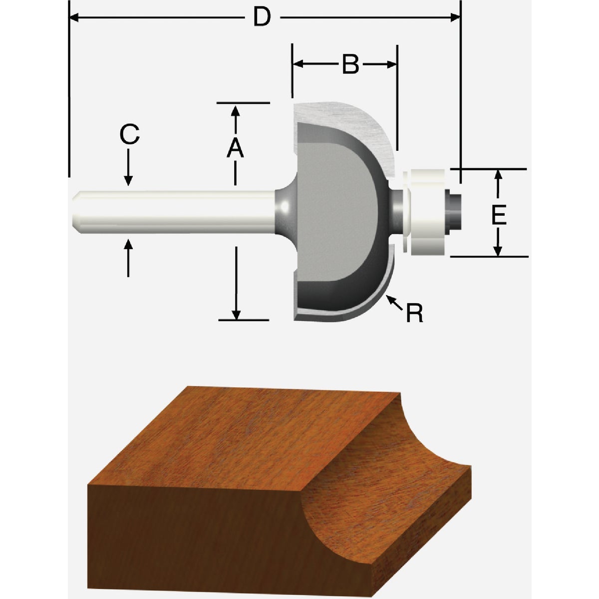 3/8" COVE ROUTER BIT - 23140 by Vermont American