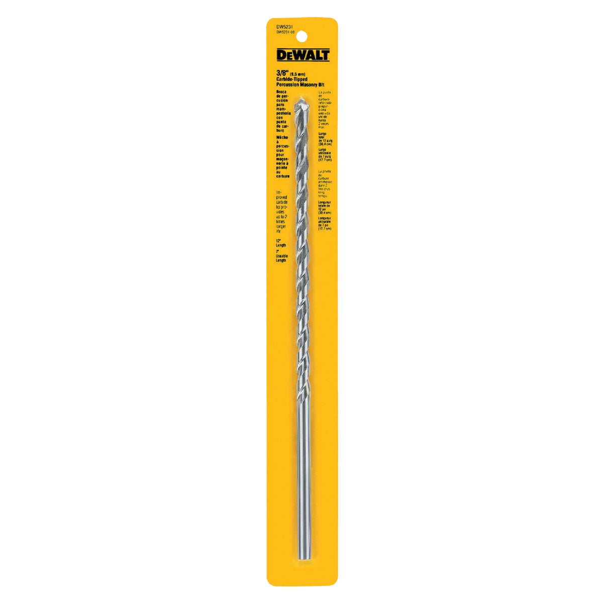 3/8X12 MASONRY DRILL BIT - DW5231 by DeWalt