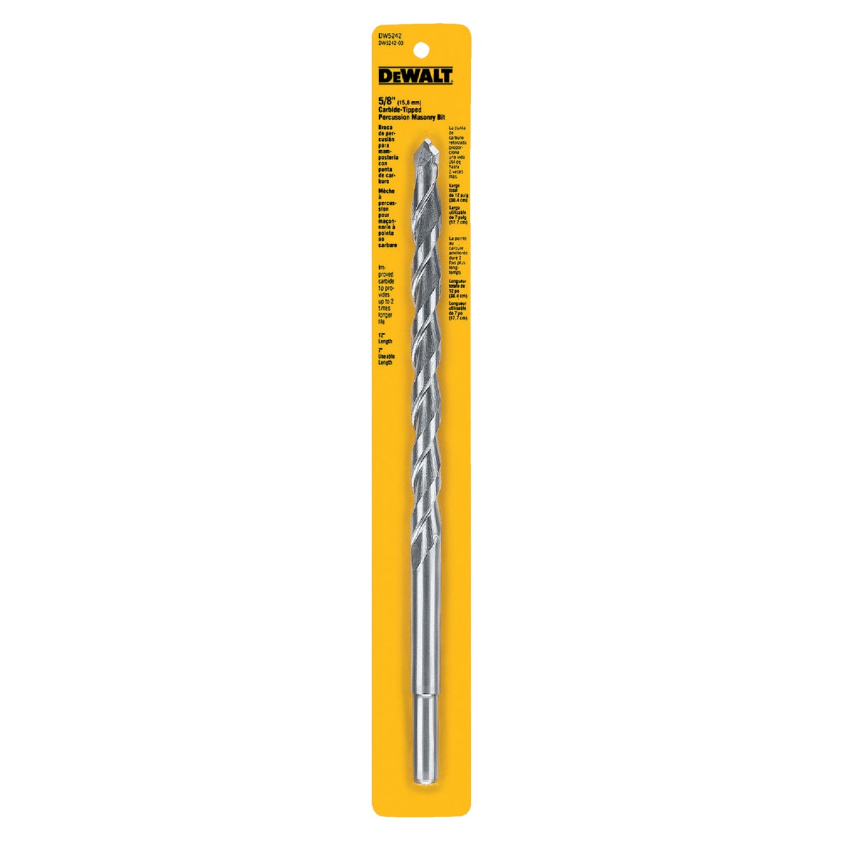 5/8X12 MASONRY DRILL BIT - DW5242 by DeWalt