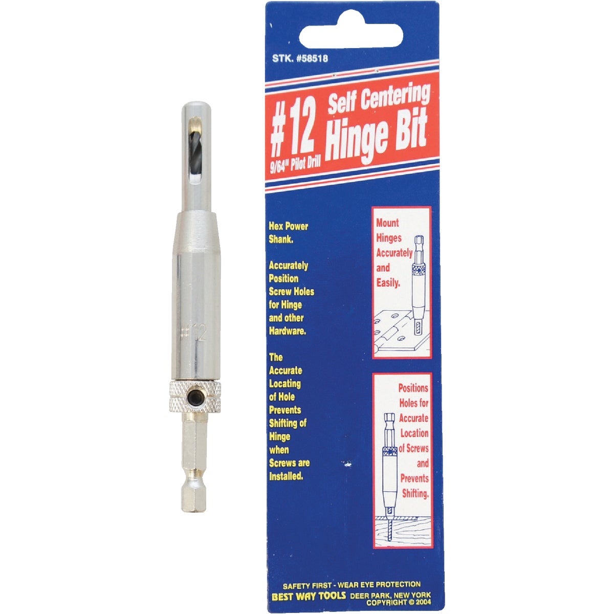 #12 9/64" HNGE DRILL BIT - 58518 by Bwt Inc