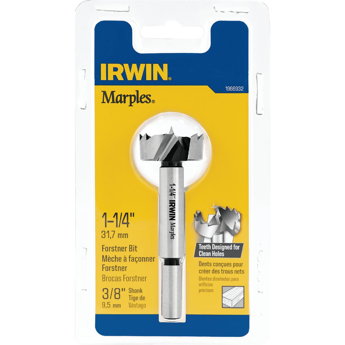 1-1/4" FORSTNER BIT - 42920 by Irwin Industr Tool