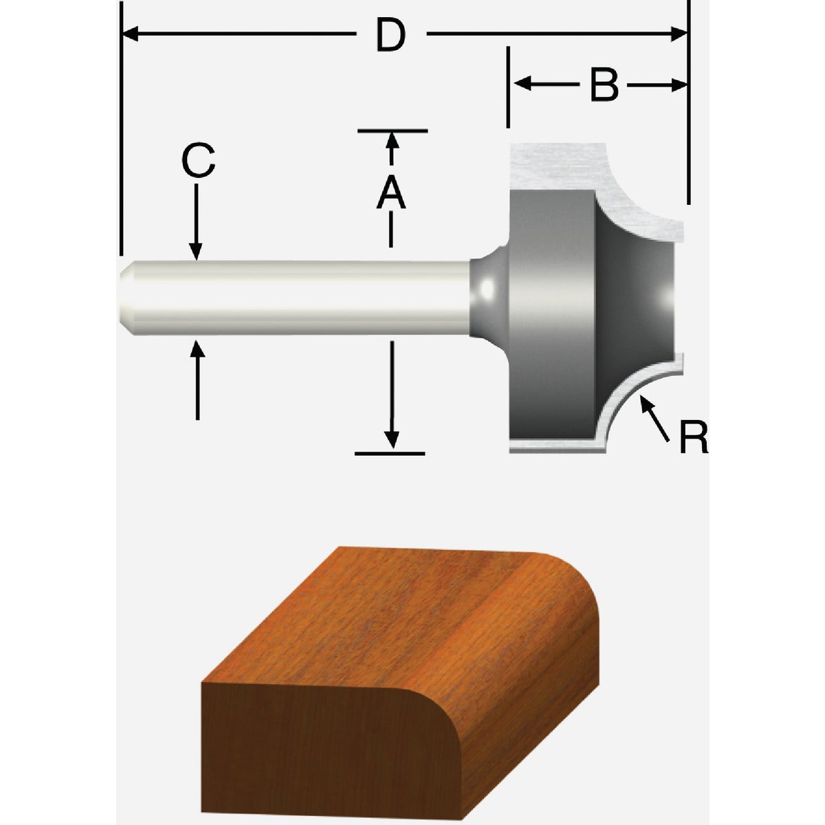 1/4" OVOLO ROUTER BIT - 23128 by Vermont American