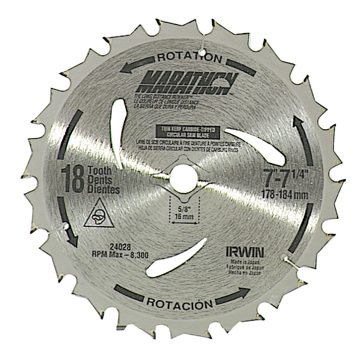 7-1/4"18T MARATHON BLADE - 24028 by Irwin Industr Tool