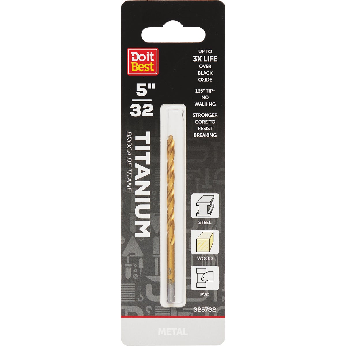5/32" TITANIUM DRILL BIT - 218731DB by Mibro/gs
