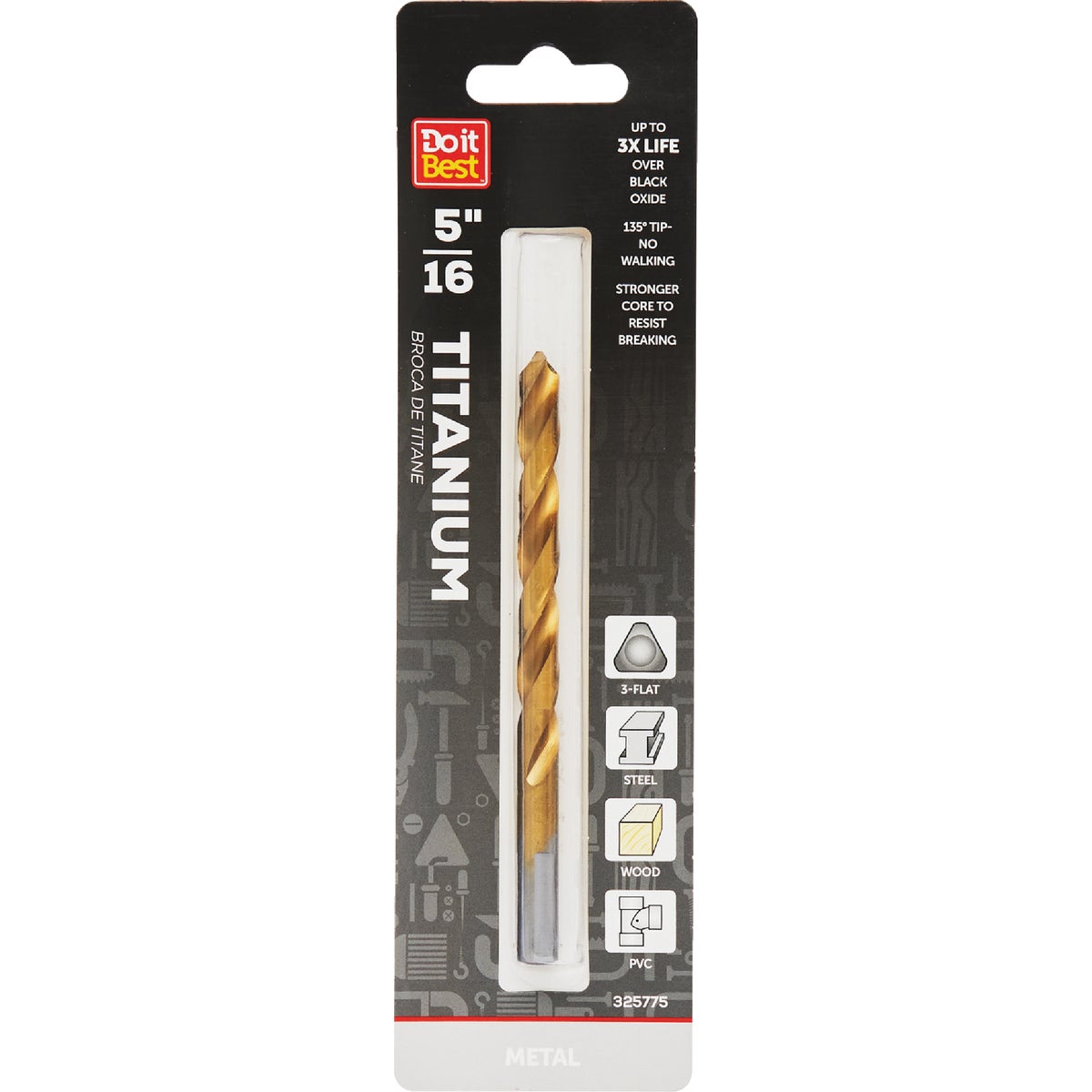 5/16" TITANIUM DRILL BIT - 219971DB by Mibro/gs