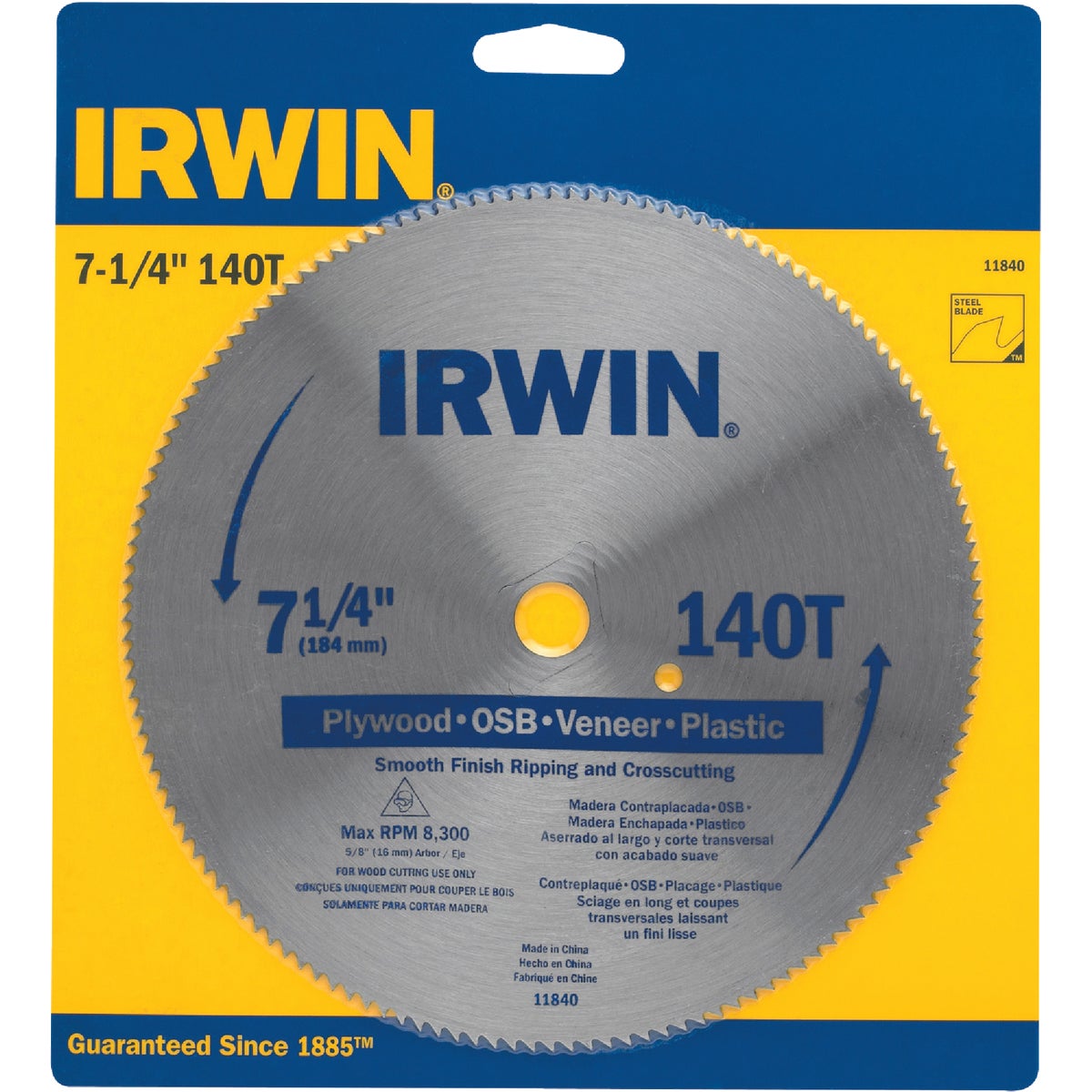 7-1/4" CROSSCUT BLADE - 11840 by Irwin Industr Tool